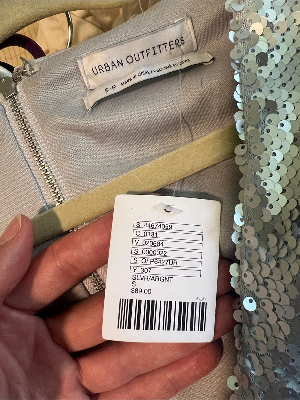 Urban Outfitters Silver Sequin Jumpsuit - Picture 9 of 9